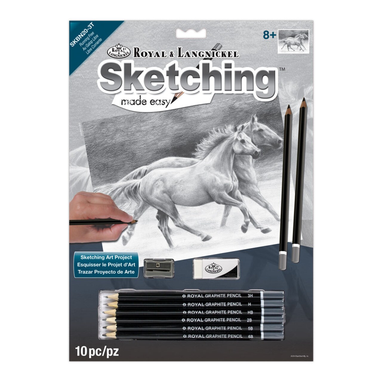 SKBN20 | Sketching Made Easy™ Running Free 10pc 8.75" x 11.75" Sketching Art Project